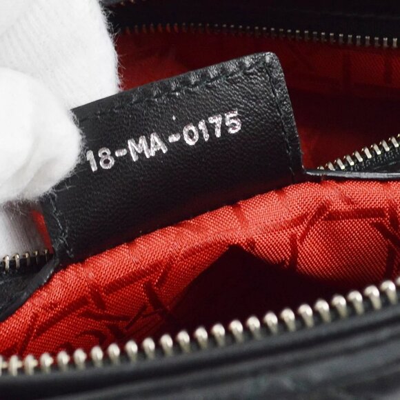 Christian Dior Black Lambskin Lady Dior Cannage 2way Handbag - Picture 9 of 9